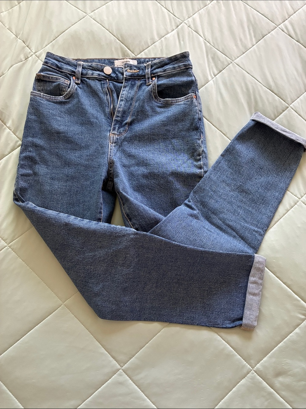 Cotton On Blue Stretch Mom Jeans